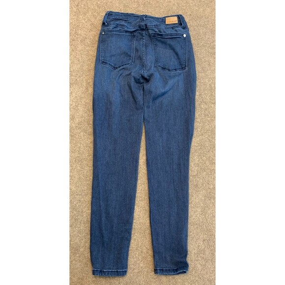 Judy Blue Jeans Womens 3/26 Mid Rise Skinny Stretch Whiskered Dark Wash Denim - Picture 3 of 9